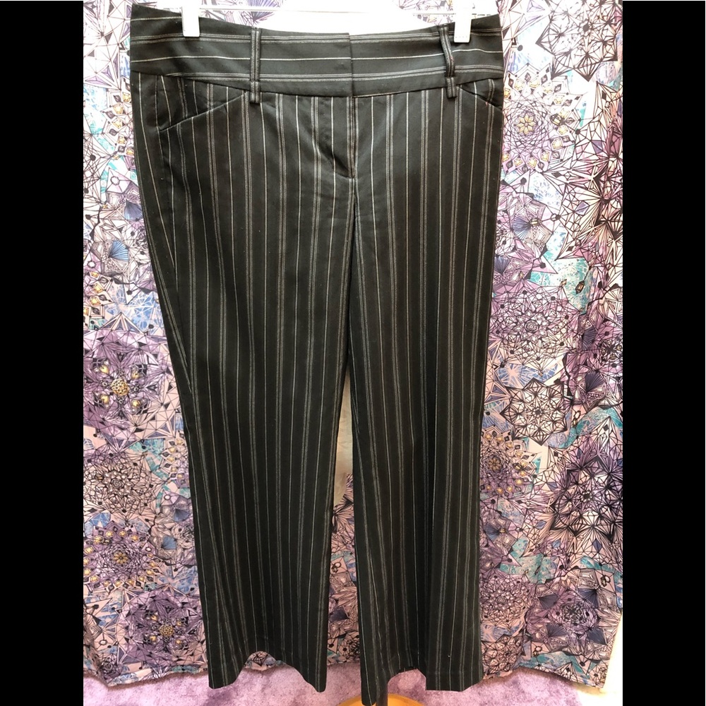 Express Editor black/white pinstriped dress pants
